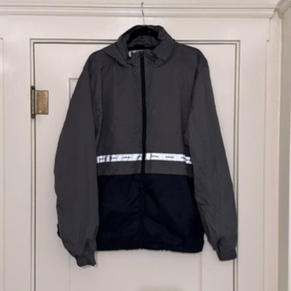 Dutch Bros Gray and Black Windbreaker